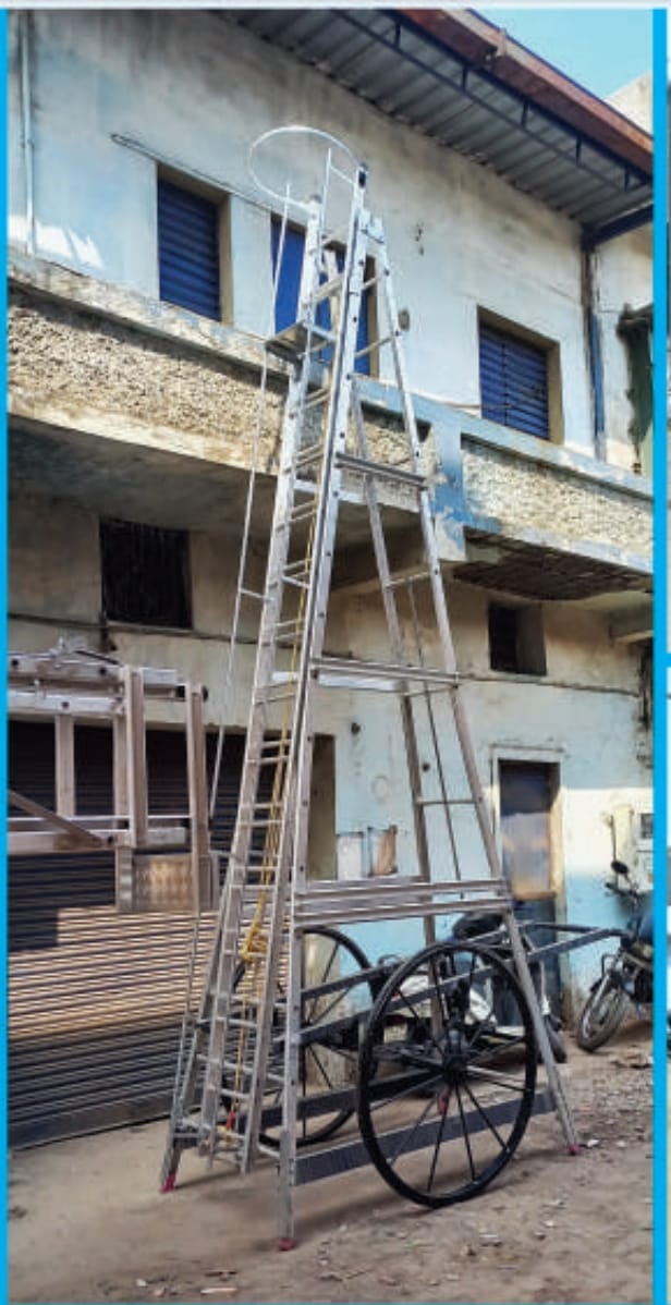 Aluminium Telescopic Tower Ladder – Extended View