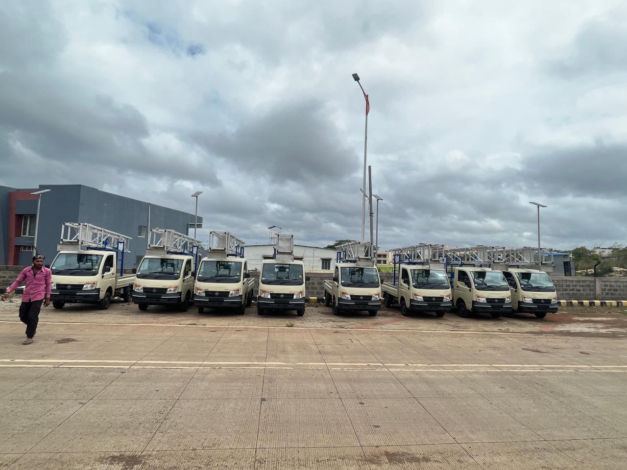 Vehicle Mounted Tower Ladder – Fully Extended