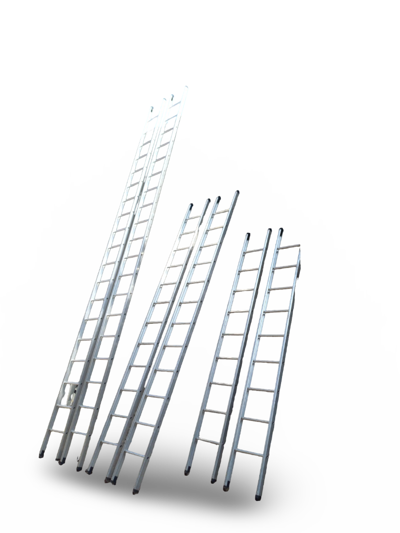 Aluminium Wall Support Single Ladder – Side Angle